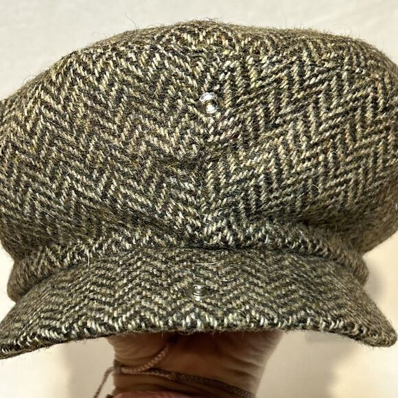 STETSON Mens Paper Boy/Driver Cap Herringbone Wool/nylon Size Medium Vintage - Picture 5 of 6
